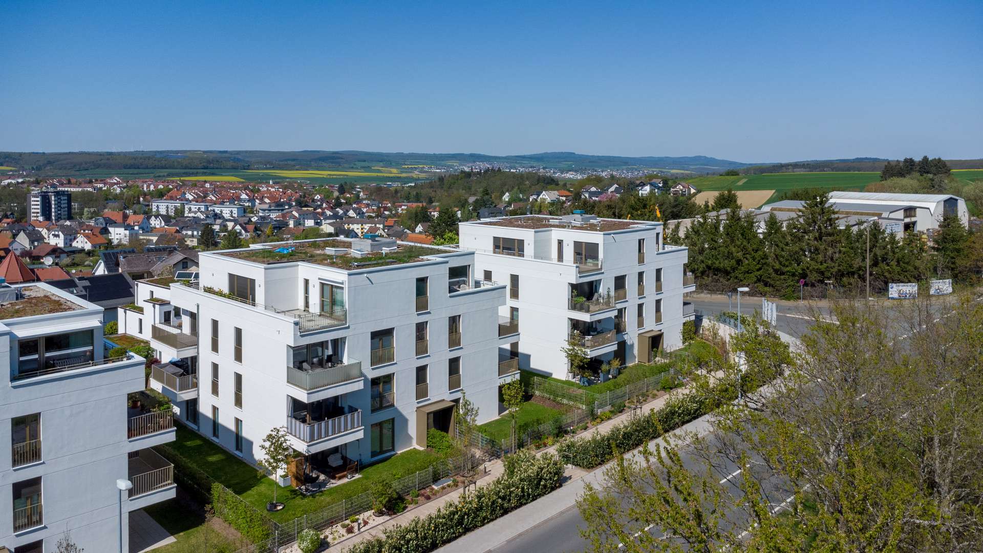 die moderne Wohnanlage