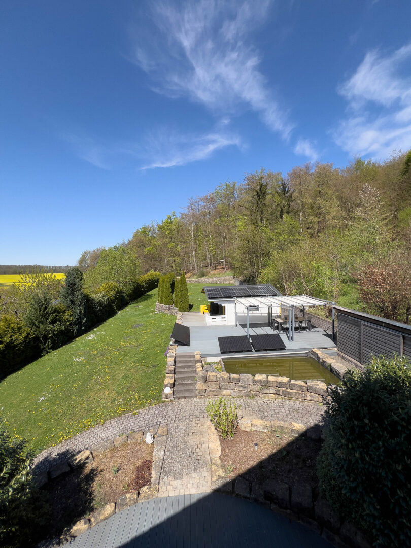 Blick vom Balkon